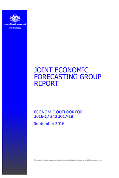 Joint Economic Forecasting Group Report - September 2016