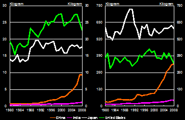 Chart 5: Consumption Per Capita (Aluminium and Finished Steel)